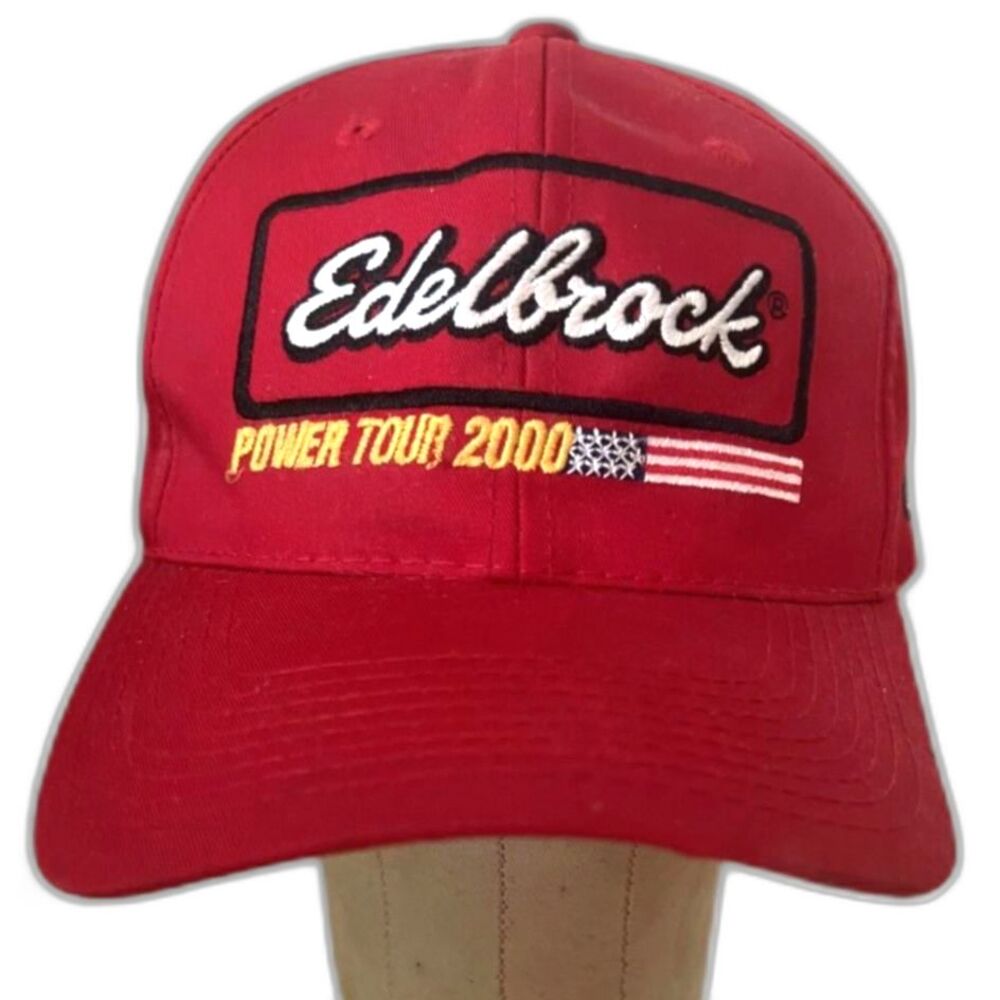 Y2K Vintage Red Edelbrock Hot Rod Power Tour 2000 Baseball Hat BNWOT